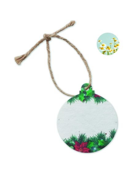 Adorno navideño papel semillas Personalizado 7CX1515