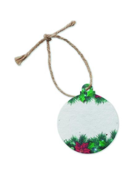 Adorno navideño papel semillas Personalizado 7CX1515