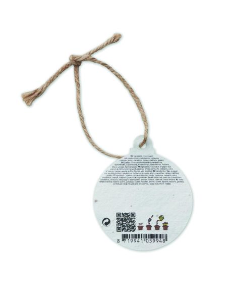 Adorno navideño papel semillas Personalizado 7CX1515