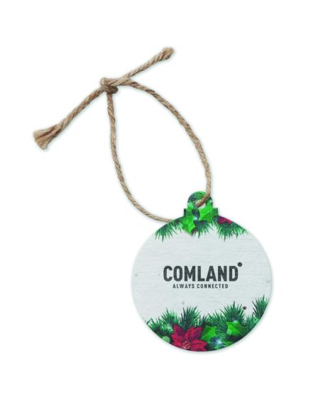 Adorno navideño papel semillas Personalizado 7CX1515