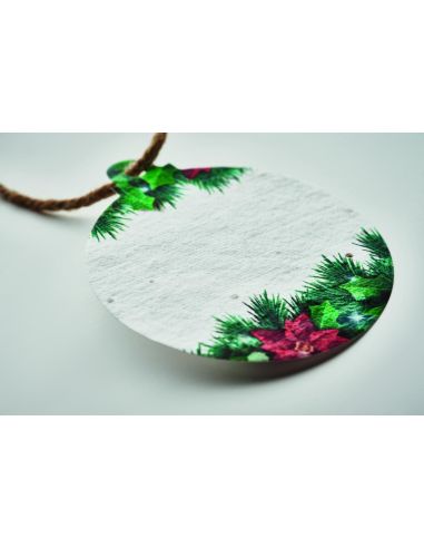 Adorno navideño papel semillas Personalizado...