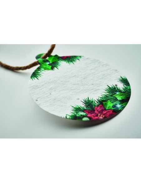 Adorno navideño papel semillas Personalizado 7CX1515