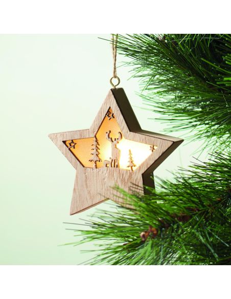 Estrella de MDF con luz Personalizada 7CX1527