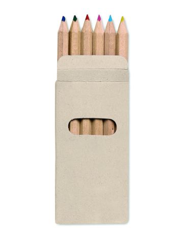 6 lápices de colores en caja Personalizada 7KC2478