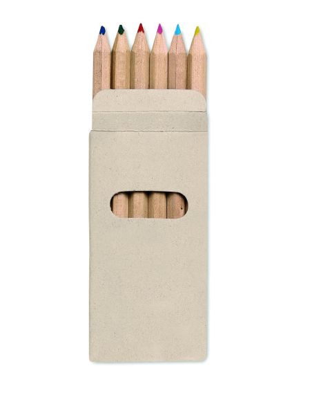 6 lápices de colores en caja Personalizada 7KC2478