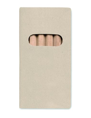 6 lápices de colores en caja Personalizada 7KC2478