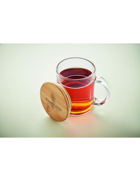 Taza de vidrio reciclado 300 ml Personalizada 7MO2091