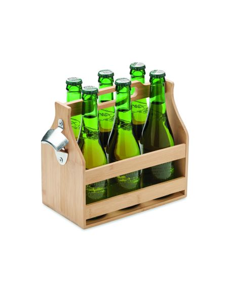 Caja de bambú para 6 cervezas Personalizada 7MO2110