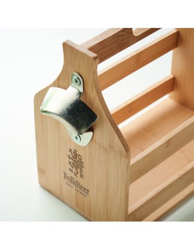 Caja de bambú para 6 cervezas Personalizada...