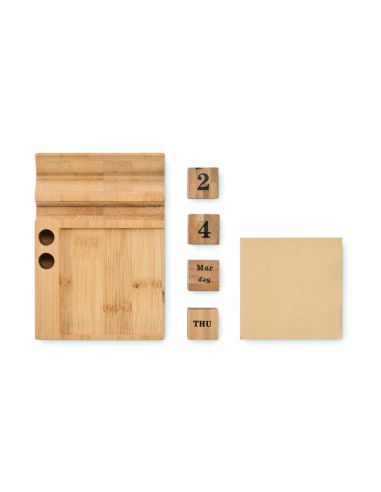 Calendario sobremesa de bambú Personalizada...