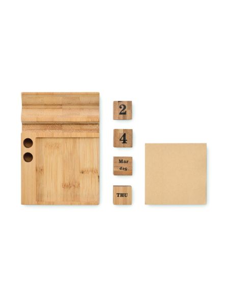Calendario sobremesa de bambú Personalizada 7MO2250
