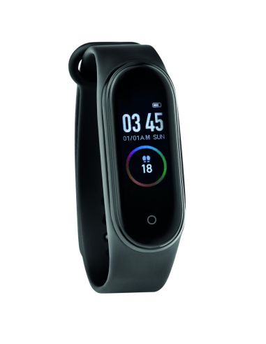 Pulsera de actividad negra con pantalla táctil LCD