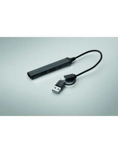 Hub USB de 4 puertos 19 cm Personalizado 7MO2294