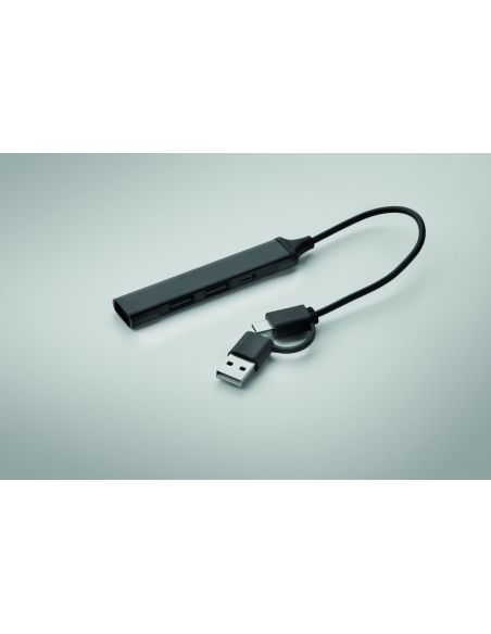 Hub USB de 4 puertos 19 cm Personalizado 7MO2294