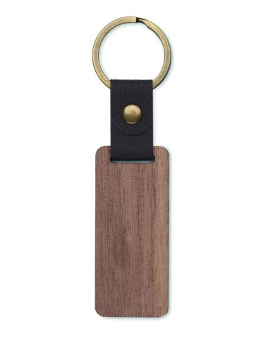 Llavero de nogal y PU Personalizado 7MO2369