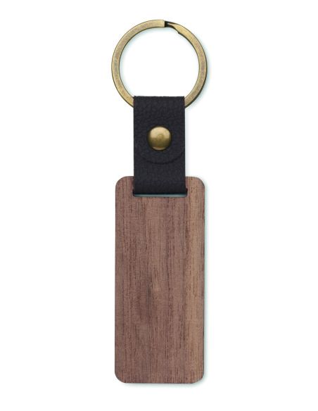 Llavero de nogal y PU Personalizado 7MO2369