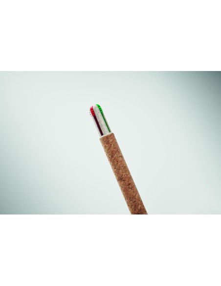 Bolígrafo corcho de 4 tintas Personalizado 7MO2421