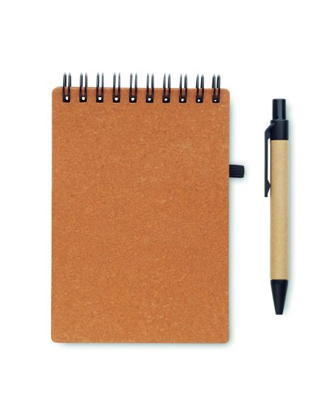 Libreta reciclada con bolígrafo Personalizada 7MO2481
