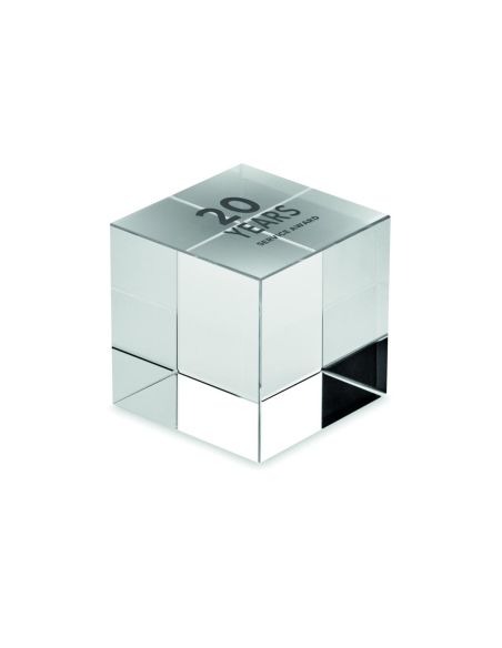 Premio cubo de cristal Personalizado 7MO2656