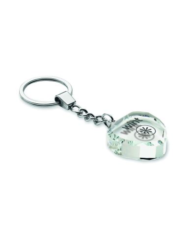 Llavero corazón de cristal Personalizado 7MO2658