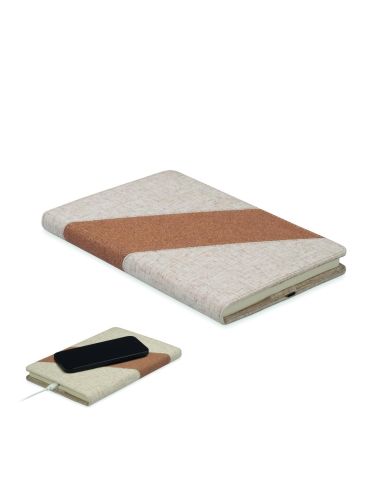 Cuaderno A5 con cargador 15W Personalizado 7MO2734