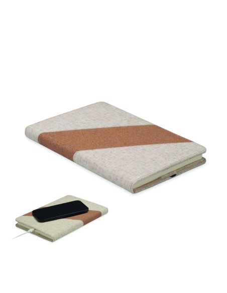 Cuaderno A5 con cargador 15W Personalizado 7MO2734