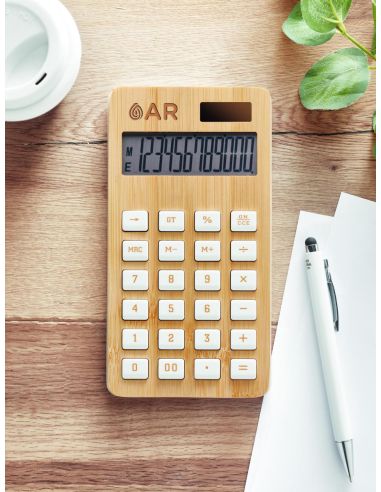 Calculadora bambú de 12 dígitos Personalizada...
