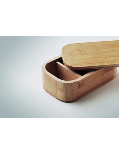 Fiambrera de bambú 1000ml Personalizada 7MO6378