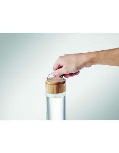 Botella 500 ml tapa de bambú Personalizada 7MO6413