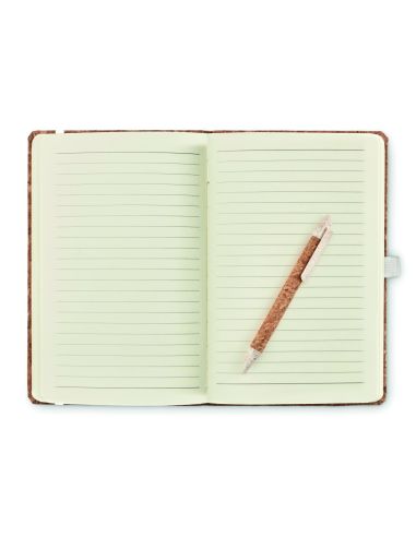 Set libreta bolígrafo corcho Personalizada 7MO6202