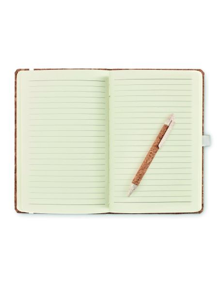 Set libreta bolígrafo corcho Personalizada 7MO6202