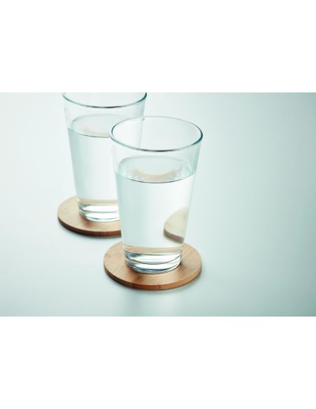 Juego de 6 posavasos de bambú Personalizado 7MO6601