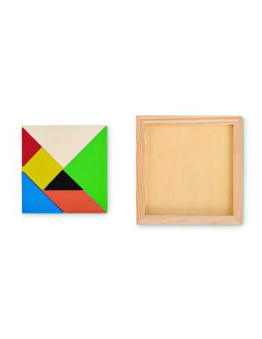 Rompecabezas Tangram de madera Personalizada...