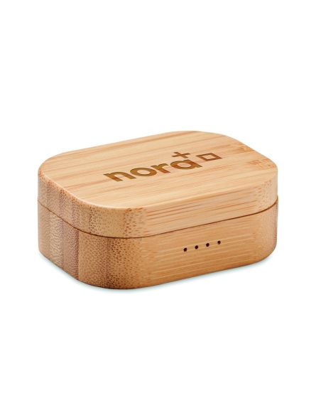 Auriculares TWS estuche bambú Personalizado 7MO6780