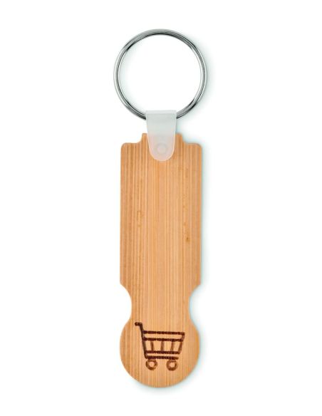 Llavero de bambú ficha Personalizado 7MO6797