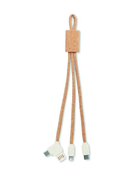 Cable de carga 3 en 1 corcho Personalizada 7MO6812