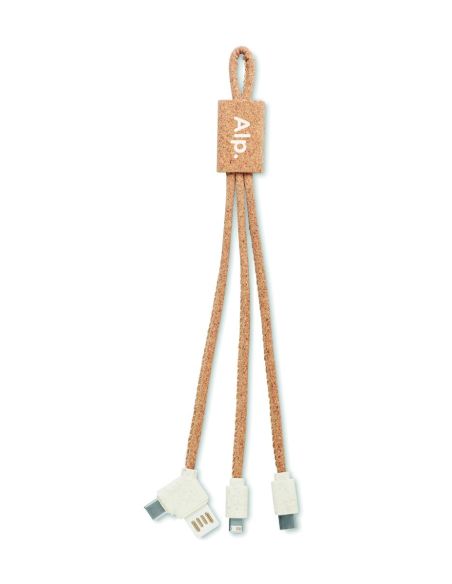 Cable de carga 3 en 1 corcho Personalizada 7MO6812
