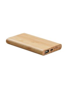 Power bank de bambú 4000 mAh Personalizado 7MO6814