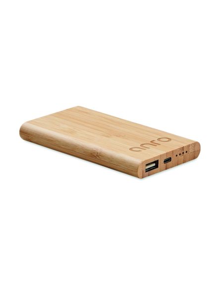 Power bank de bambú 4000 mAh Personalizado 7MO6814