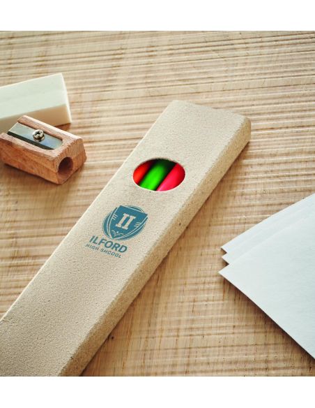 4 lápices de colores en caja Personalizada 7MO6836