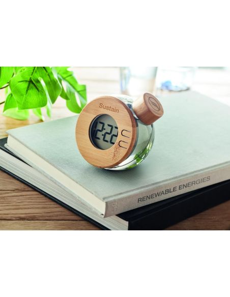 Reloj LCD de bambú por agua Personalizada 7MO6865