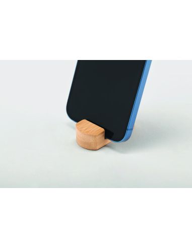 Mini soporte teléfono de bambú Personalizado...
