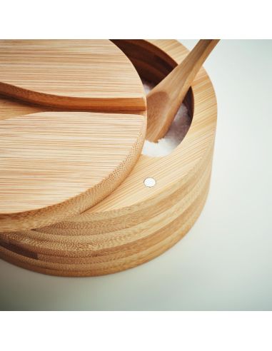 Salero y pimentero de bambú Personalizado 7MO6951