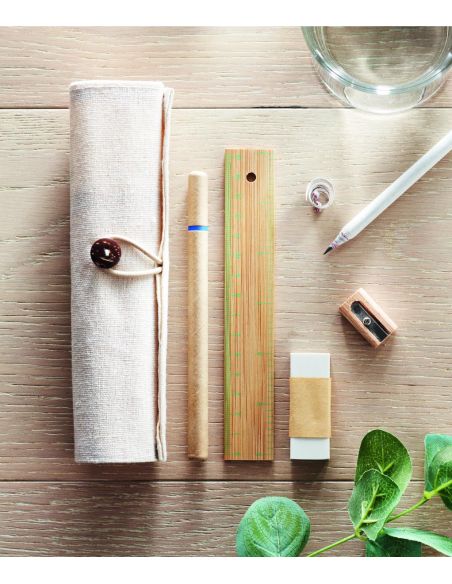 Set papeleria en bolsa algodón Personalizada 7MO7755