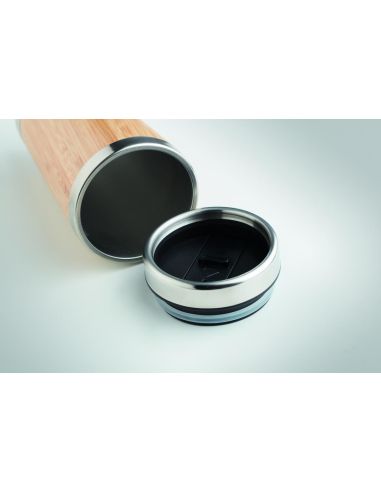 Vaso bambú doble capa 400 ml Personalizado 7MO9444