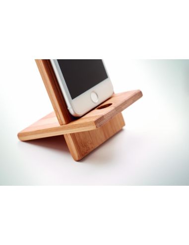 Soporte para telefono de bambú Personalizado...