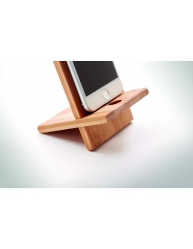 Soporte para telefono de bambú Personalizado...