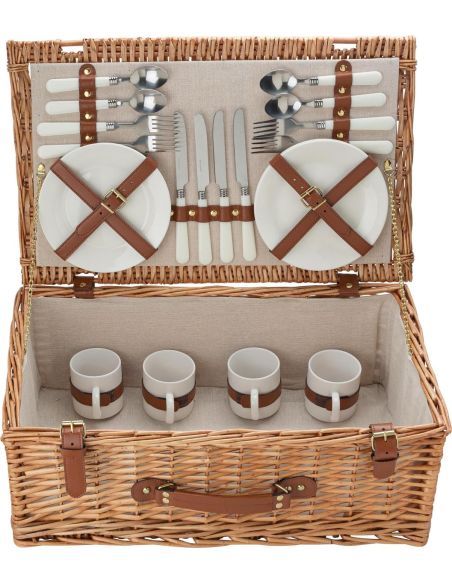 Cesta de Picnic de Mimbre para 4 Personas | Goodie