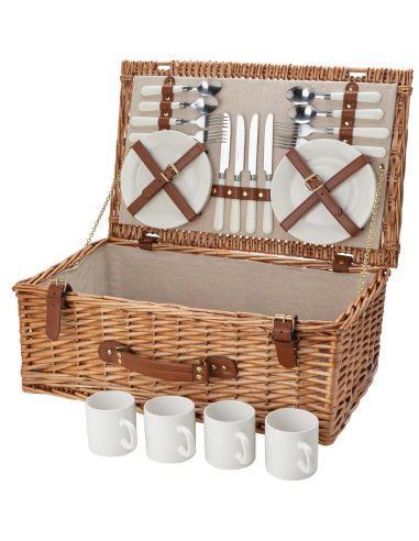 Cesta de Picnic de Mimbre para 4 Personas | Goodie