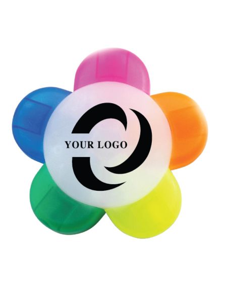 Marcador Fluorescente con Forma de Flor Multicolor | Goodie